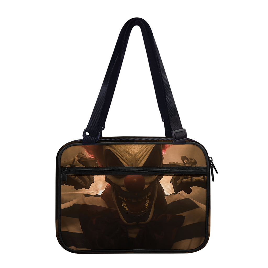 Scary Clown Print Double Strap Bible Bag