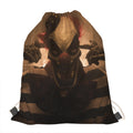 Scary Clown Print Drawstring Bag