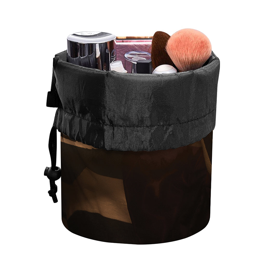 Scary Clown Print Drawstring Makeup Bag