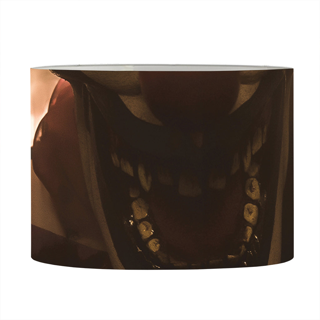Scary Clown Print Drum Lamp Shade