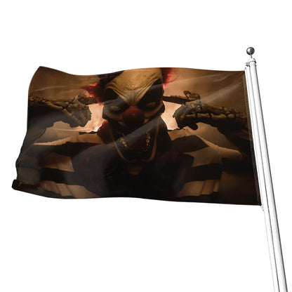 Scary Clown Print Flag