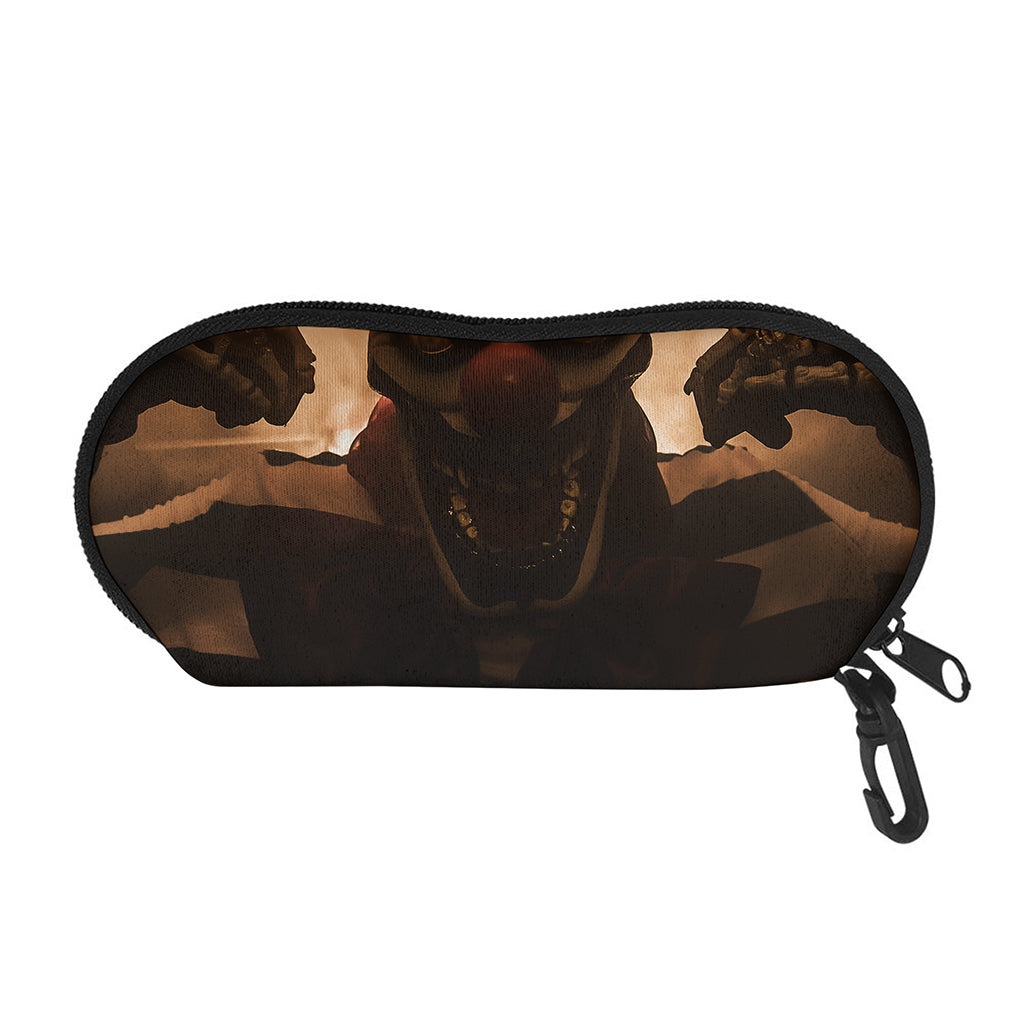 Scary Clown Print Glasses Case
