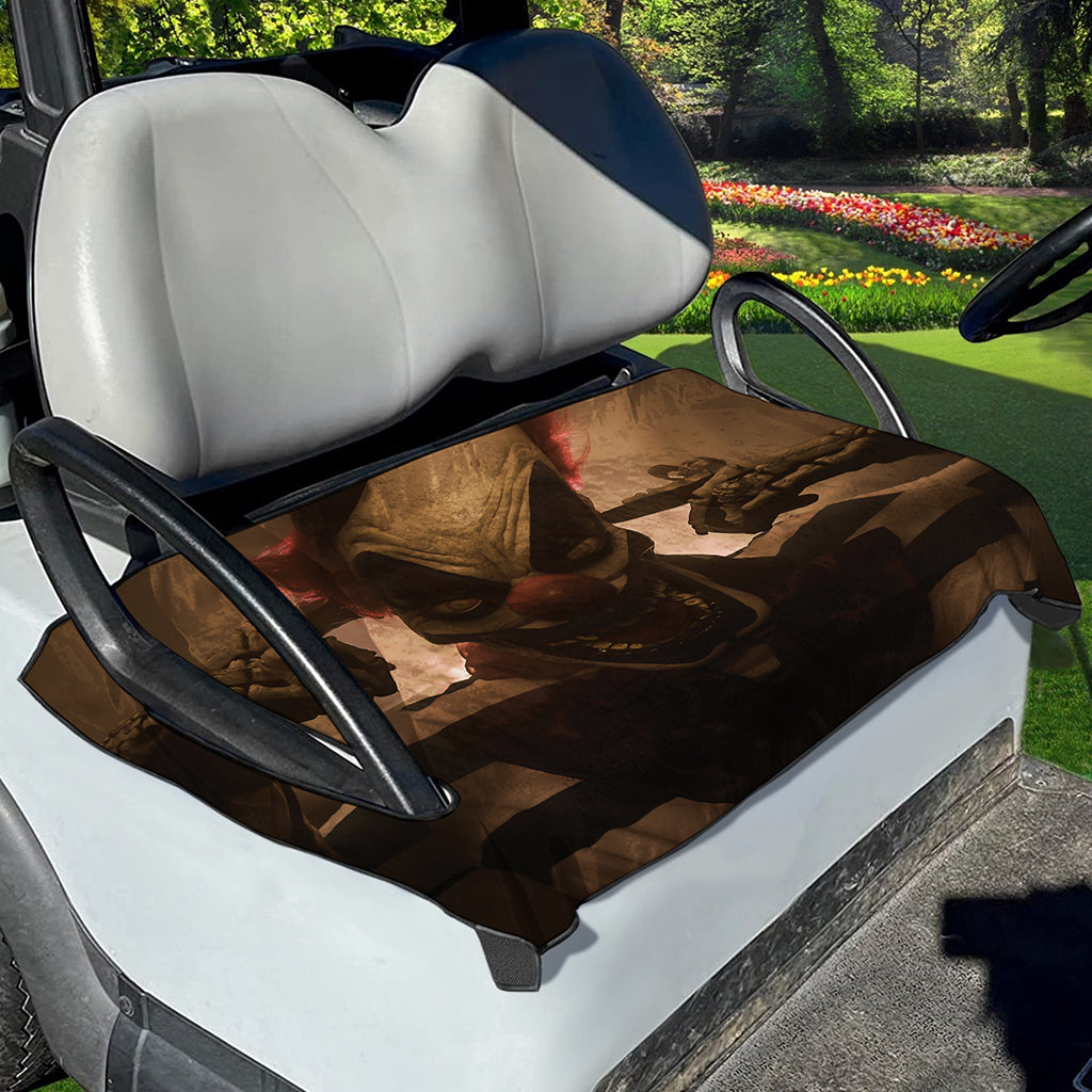 Scary Clown Print Golf Cart Seat Cover