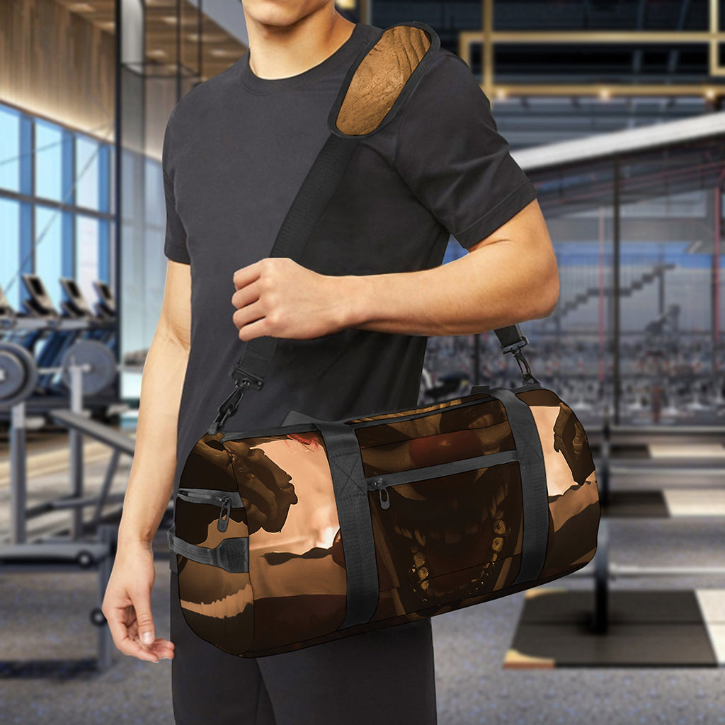 Scary Clown Print Gym Bag