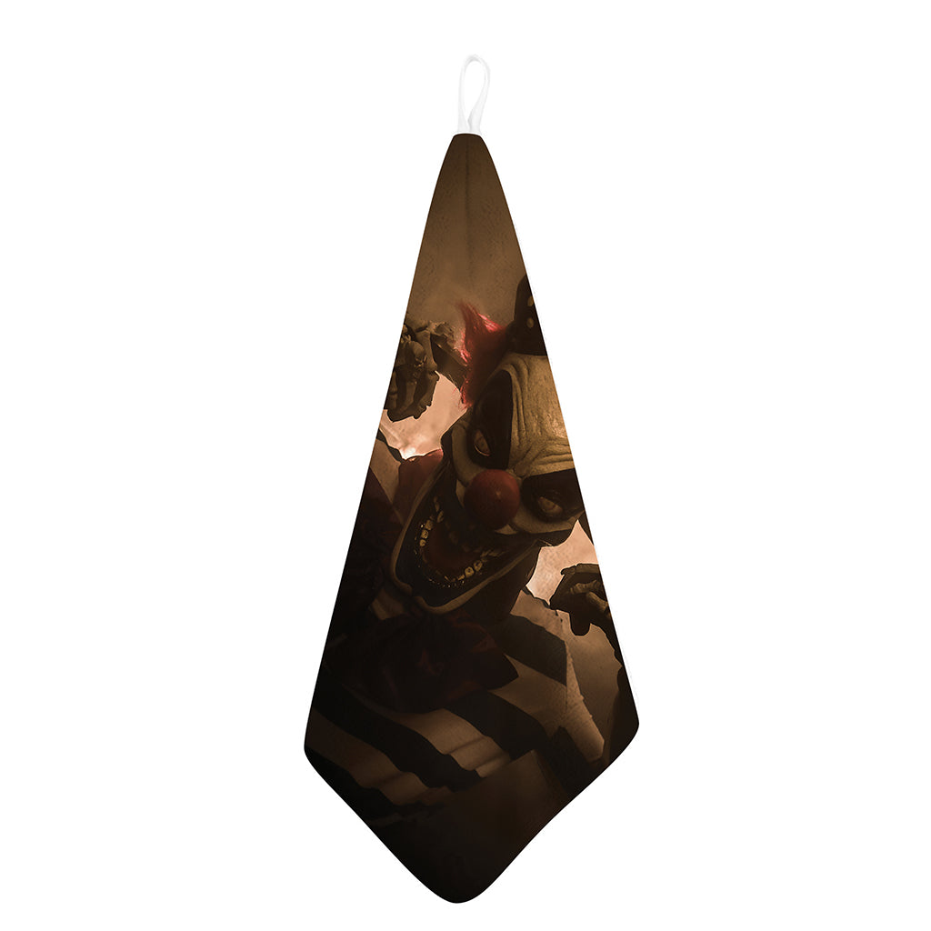 Scary Clown Print Hand Towel