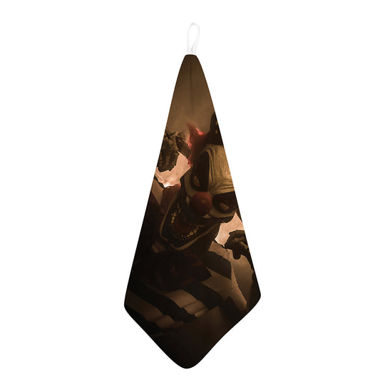Scary Clown Print Hand Towel