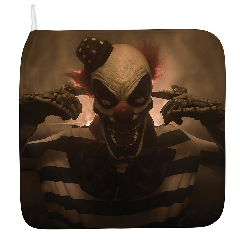 Scary Clown Print Hand Towel