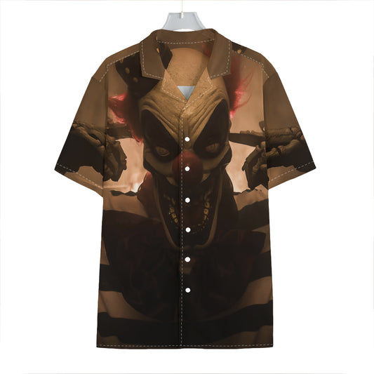 Scary Clown Print Hawaiian Shirt