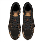 Scary Clown Print High Top Leather Sneakers