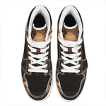 Scary Clown Print High Top Leather Sneakers