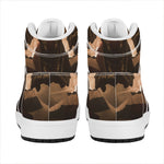 Scary Clown Print High Top Leather Sneakers