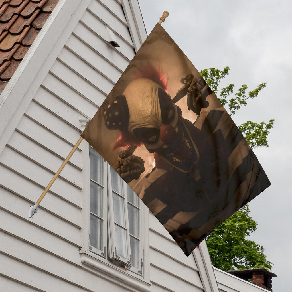 Scary Clown Print House Flag