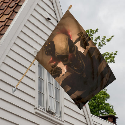 Scary Clown Print House Flag