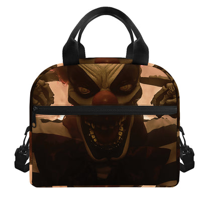 Scary Clown Print Insulated Lunch Bag