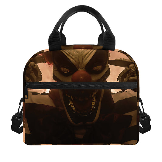 Scary Clown Print Insulated Lunch Bag