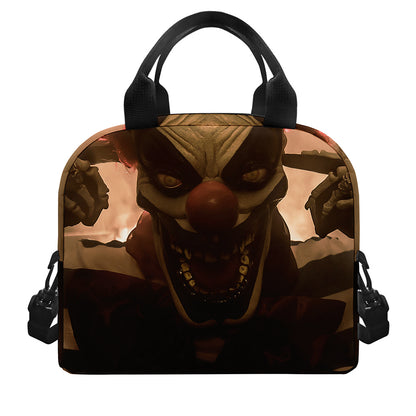 Scary Clown Print Insulated Lunch Bag