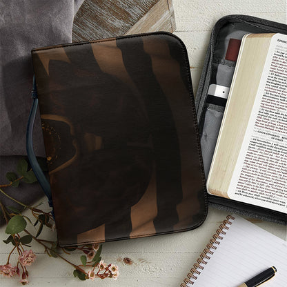 Scary Clown Print Leather Bible Cover