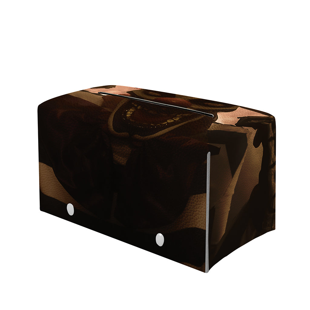 Scary Clown Print Leather Tissue Box Cover