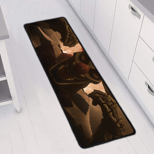 Scary Clown Print Long Kitchen Mat