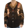 Scary Clown Print Long Sleeve Baseball Jersey