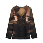 Scary Clown Print Long Sleeve Short Coat