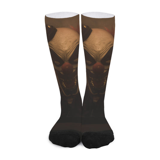 Scary Clown Print Long Socks