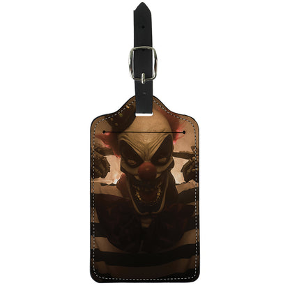 Scary Clown Print Luggage Tag