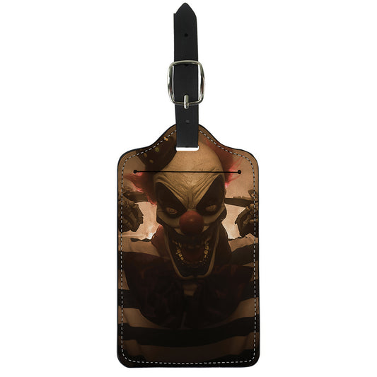 Scary Clown Print Luggage Tag
