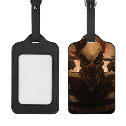 Scary Clown Print Luggage Tag