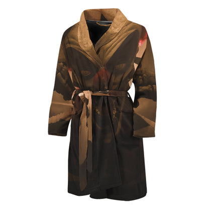 Scary Clown Print Men's Bathrobe