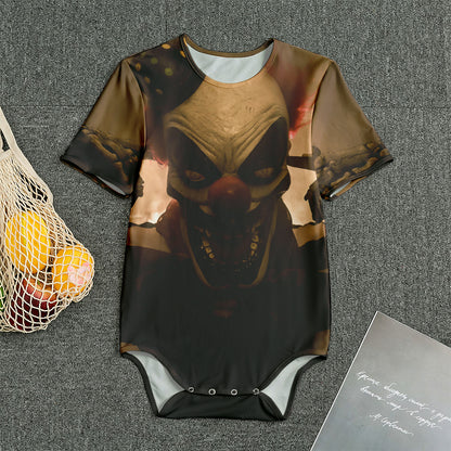 Scary Clown Print Men's Bodysuit