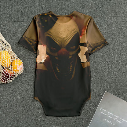 Scary Clown Print Men's Bodysuit
