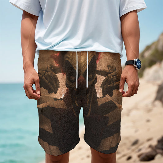 Scary Clown Print Men's Cargo Shorts