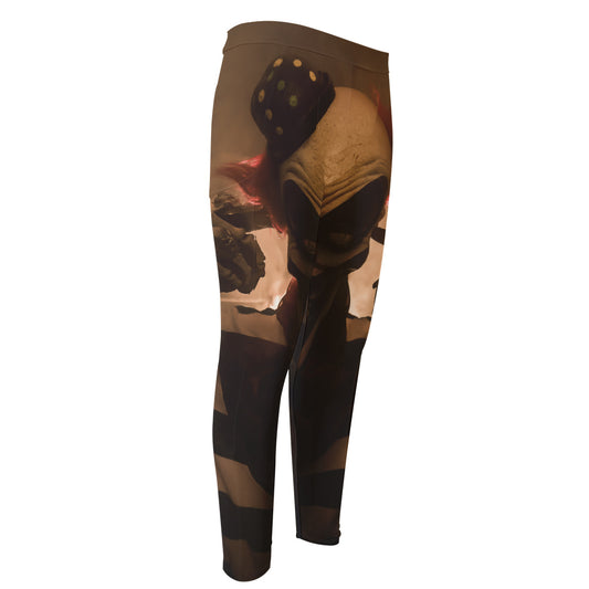 Scary Clown Print Men's Compression Pants