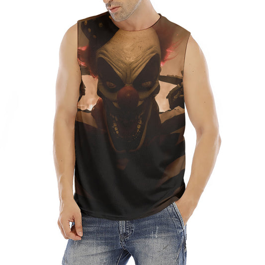 Scary Clown Print Men's Fitness Tank Top