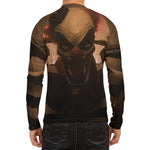 Scary Clown Print Men's Long Sleeve Rash Guard