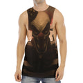 Scary Clown Print Men's Muscle Tank Top