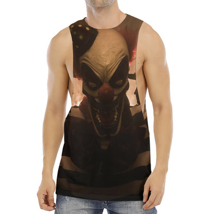 Scary Clown Print Men's Muscle Tank Top