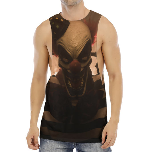 Scary Clown Print Men's Muscle Tank Top