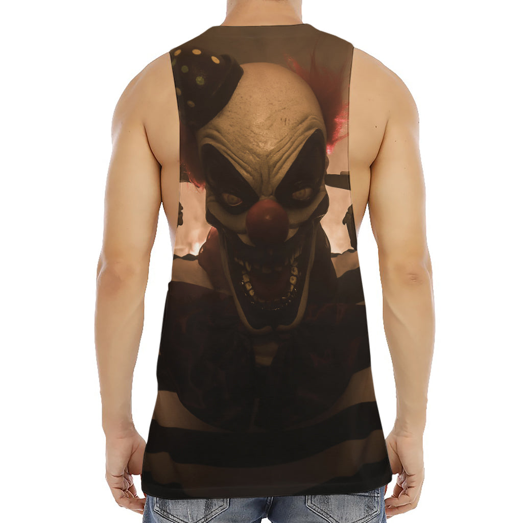 Scary Clown Print Men's Muscle Tank Top