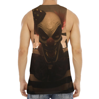 Scary Clown Print Men's Muscle Tank Top