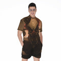 Scary Clown Print Men's Romper