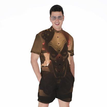 Scary Clown Print Men's Rompers