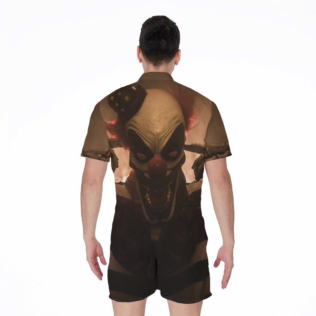 Scary Clown Print Men's Rompers