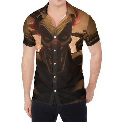 Scary Clown Print Men's Shirt