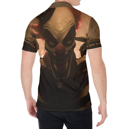Scary Clown Print Men's Shirt