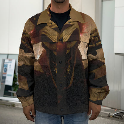 Scary Clown Print Men's Shirt Jacket
