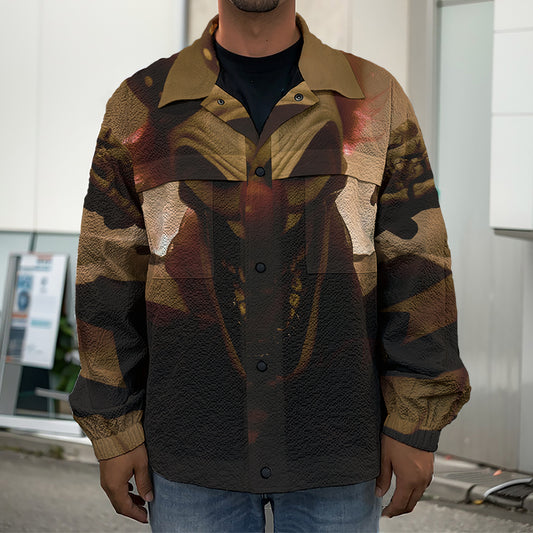 Scary Clown Print Men's Shirt Jacket