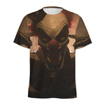Scary Clown Print Men's Sports T-Shirt