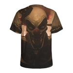 Scary Clown Print Men's Sports T-Shirt